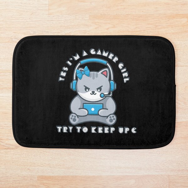 Item preview, Yes I'm A Gamer Girl Gaming Cat designed and sold by TheWildFlix.