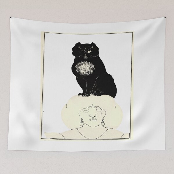 Item preview, Black japonais cat, old art  designed and sold by LuxeBuzz.
