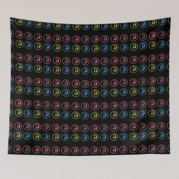 Item preview, Deaf Colorful Vibrant Hard of Hearing Cute Icon Circles | Artistic Hearing loss hearing Impaired Message Mask Sign Sticker Set Pop Art designed and sold by ibeargifts.