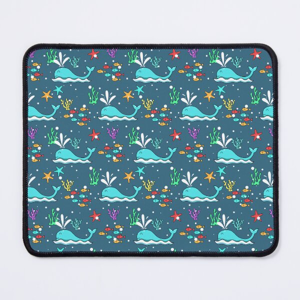 Item preview, Ocean Pattern with whales and fish designed and sold by mrhighsky.