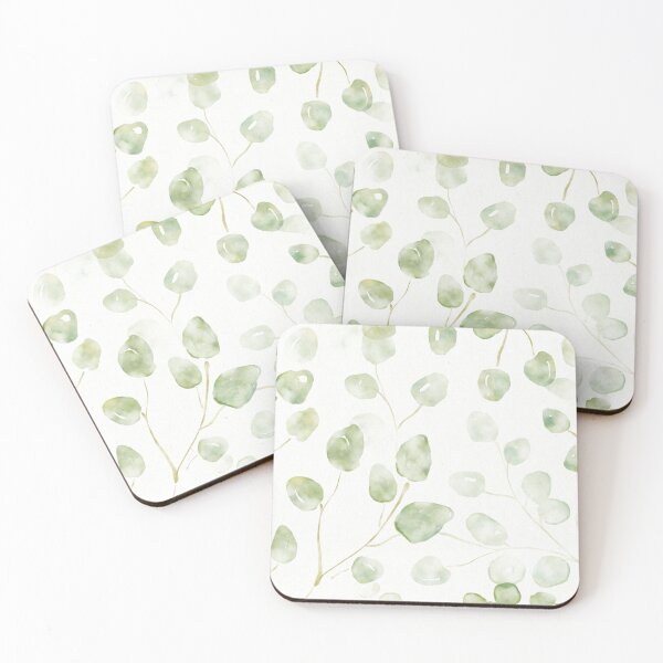 Item preview, Watercolor green leafes floral pattern designed and sold by see-the-fox.
