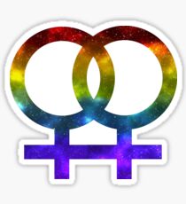 Lesbian Galaxy Symbol Sticker