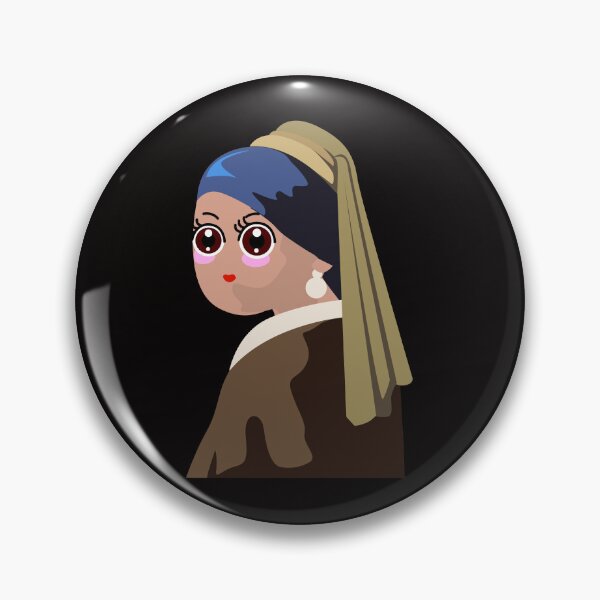Item preview, Girl With A Pearl Earring Kawaii Style designed and sold by Raju-Creative.