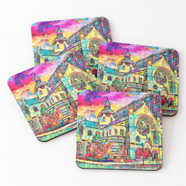 Item preview, Sacred Heart Catholic Church in Tampa, Florida - colorful painting designed and sold by NickoPrints.