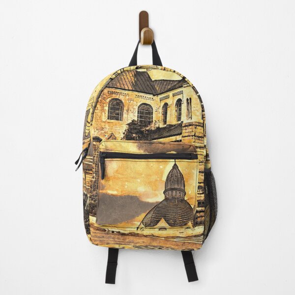 Item preview, Sacred Heart Catholic Church in Tampa, Florida - digital painting with vintage look designed and sold by NickoPrints.