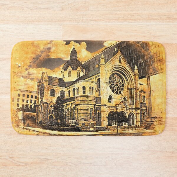 Item preview, Sacred Heart Catholic Church in Tampa, Florida - digital painting with vintage look designed and sold by NickoPrints.