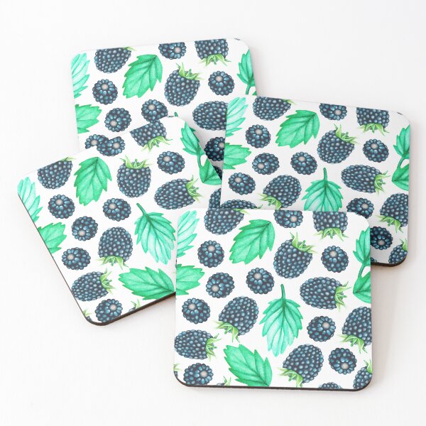 Item preview, Blackberry pattern. Watercolor drawing. designed and sold by Trilisti.