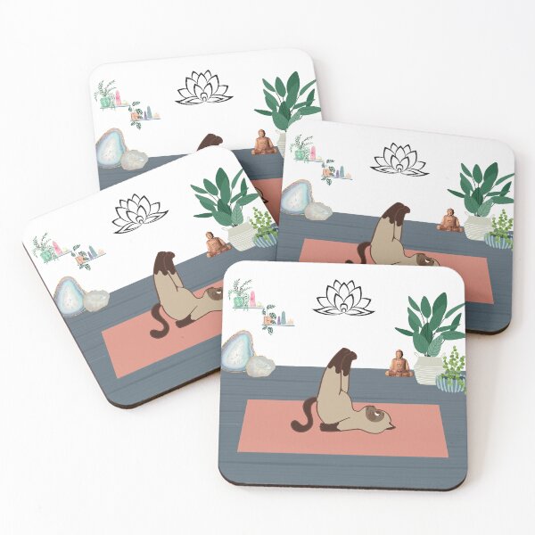 Item preview, Tan Cat Yoga Studio  designed and sold by WhimsyMarie.