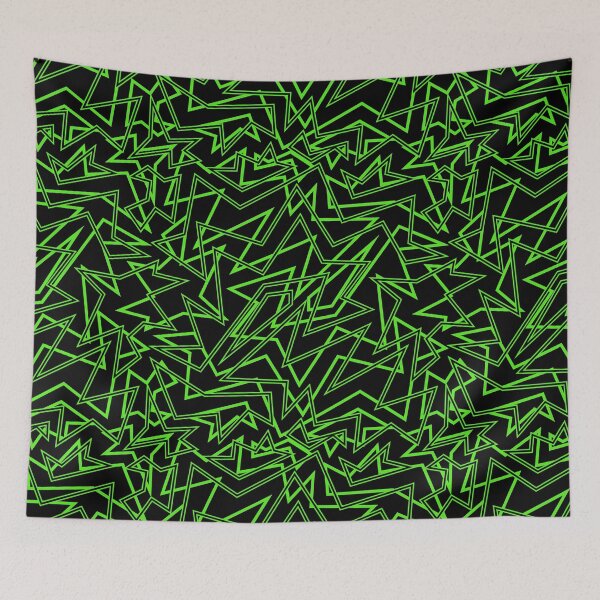 Item preview, Abstract Contemporary Pattern Black and Green designed and sold by SoccaTamam.