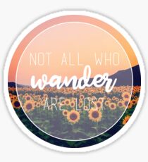 not all who wander are lost Sticker