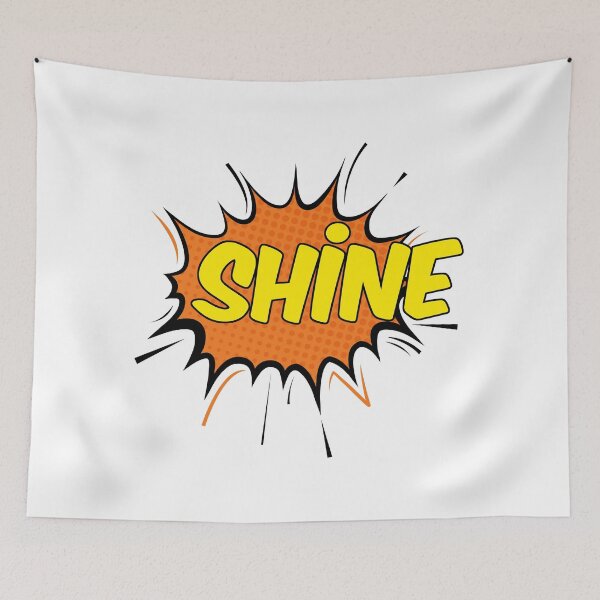 Item preview, Pop Art Power Quote | Shine | Orange | Inspirational Quote designed and sold by Takara Beech.