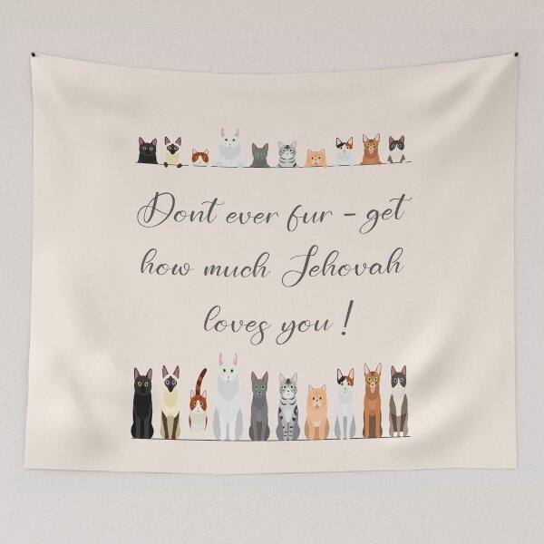 Item preview, Don't Ever Fur-get How Much Jehovah Loves You! (Cats) Spiral Notebook designed and sold by crafts-gift.