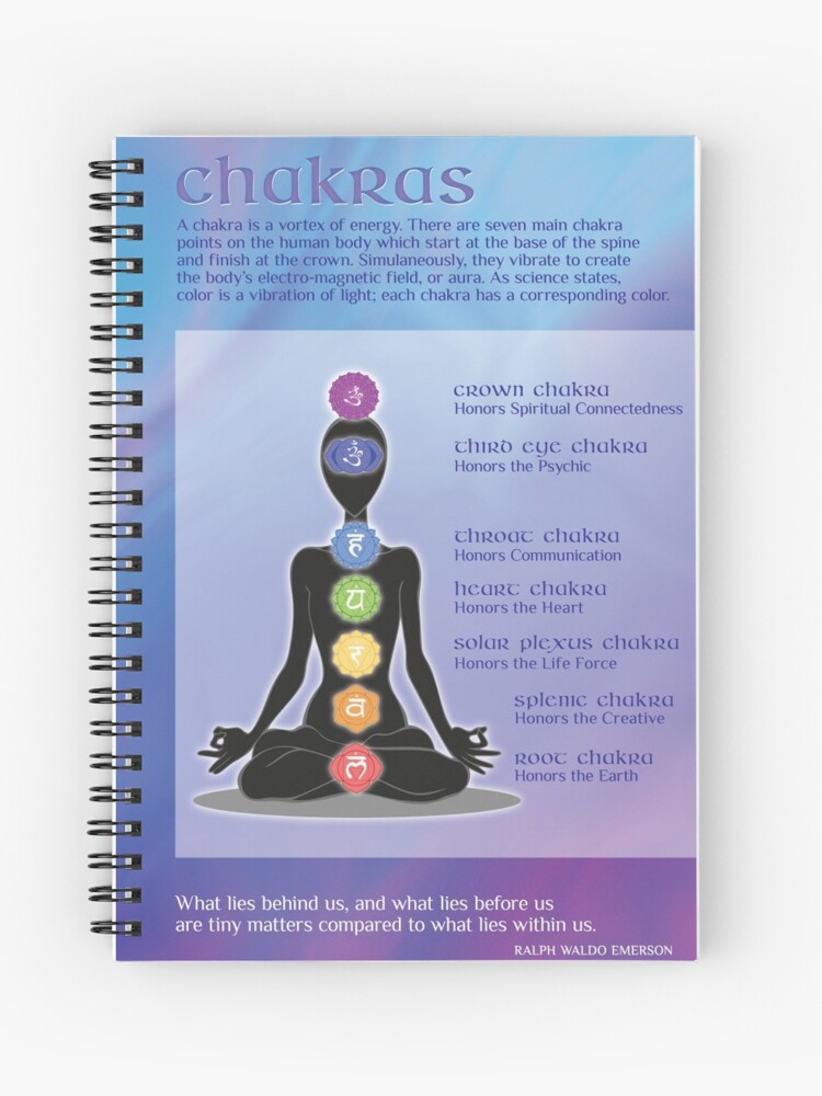 Chakras,yoga,meditation ,spiritual art Spiral Notebook for Sale