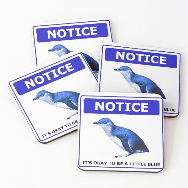Item preview, Notice it's okay to be a little blue penguin designed and sold by SBPenguins.