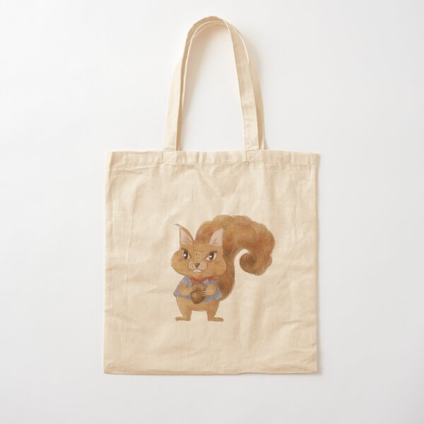 Cute Squirrel Cotton Tote Bag