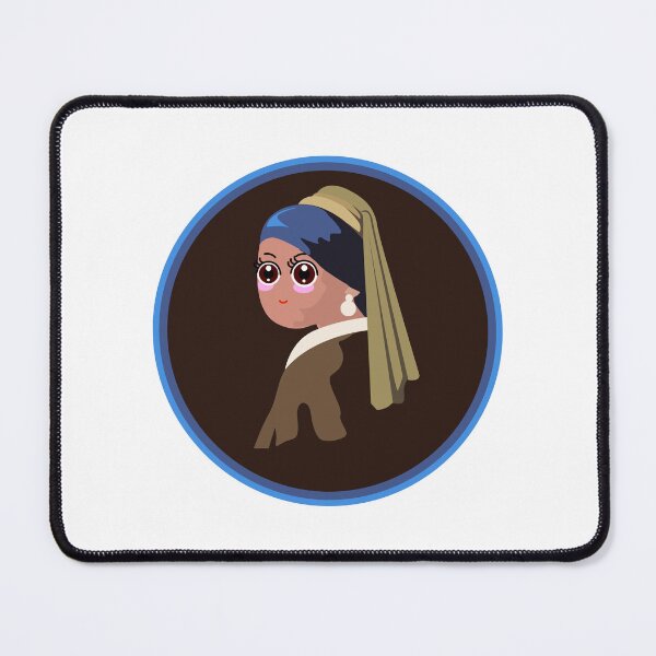 Item preview, Girl With A Pearl Earring Kawaii Style designed and sold by Raju-Creative.