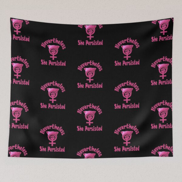 Item preview, Nevertheless She Persisted Female Symbol with Pussy Hat Feminist Design designed and sold by PowrToThePeople.