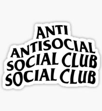 anti antisocial social club club Sticker