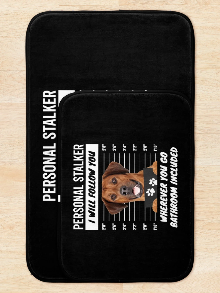 Thumbnail 5 of 6, Bath Mat, Personal Stalker Dog – Rhodesian Ridgeback designed and sold by More Cute Dogs.