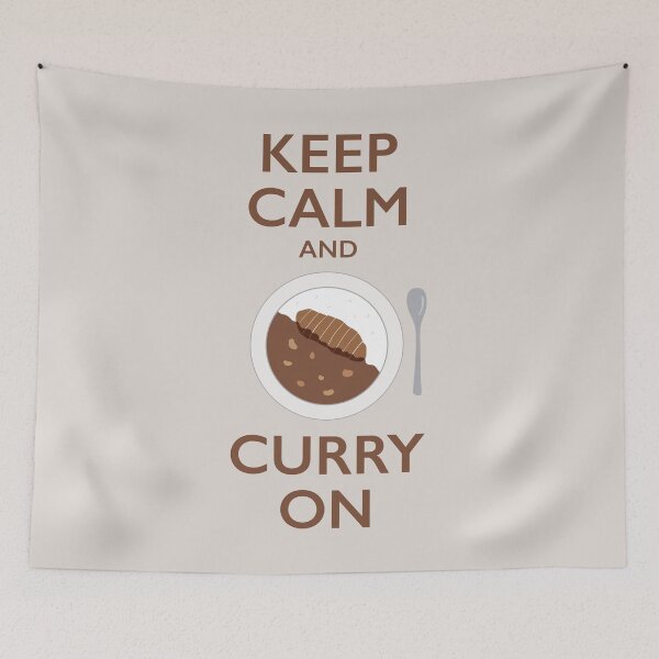 Item preview, Keep Calm and Curry On designed and sold by Chisai Letters.