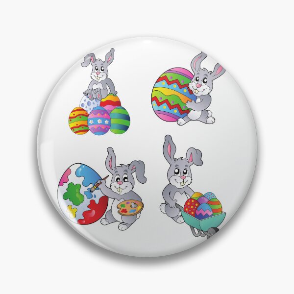 Item preview, cute colorful Easter bunny designed and sold by DahliaBlanche.