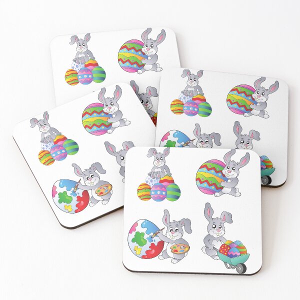 Item preview, cute colorful Easter bunny designed and sold by DahliaBlanche.