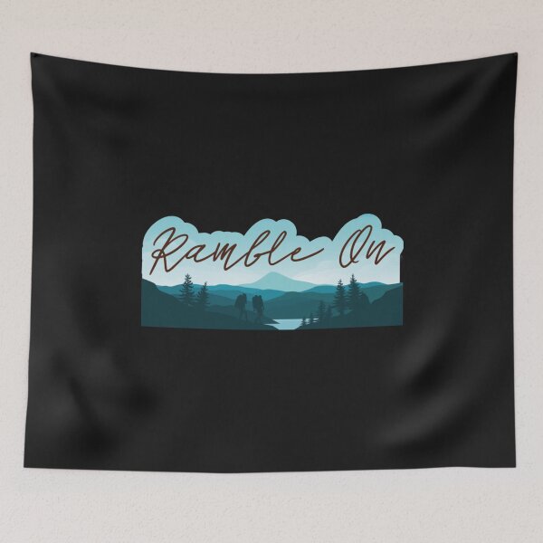 Item preview, Ramble On Classic Rock Lyrics Mountain Landscape designed and sold by ThoCanMilast.
