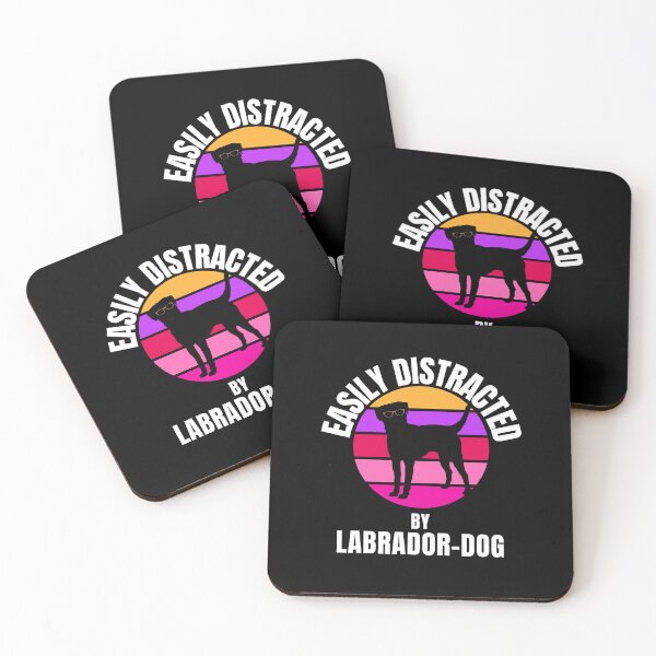 Item preview,  Easily distracted by Labrador-dogs -colourful cute funny retro gift present t-shirt. designed and sold by DesignedBySnip.