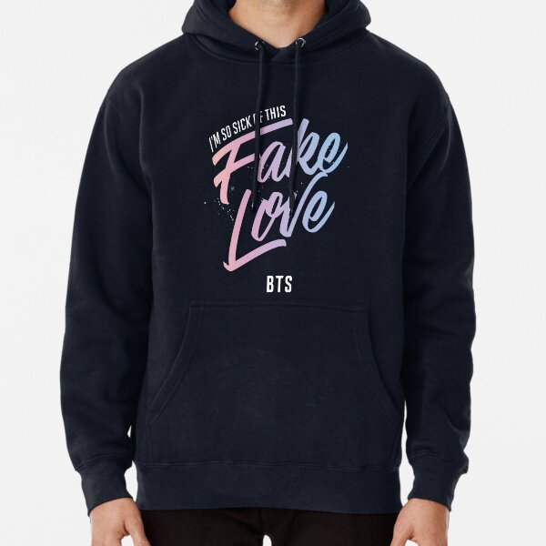 専用　BTS フーディー FAKE LOVE BTS Varsity Fake Love Navy Blue Hoodie | Zumiez