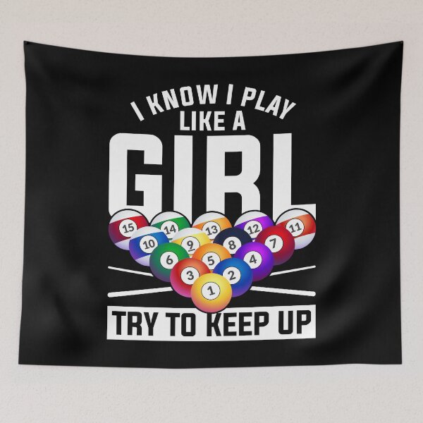 Item preview, Snooker Girls Funny Pool Player Woman Billiard designed and sold by bestshirtdesign.