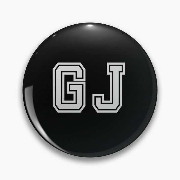 Item preview, G.J. Varsity Initials | Varsity Letters | Black And White | Personalised Gifts designed and sold by Avo And Sriracha.