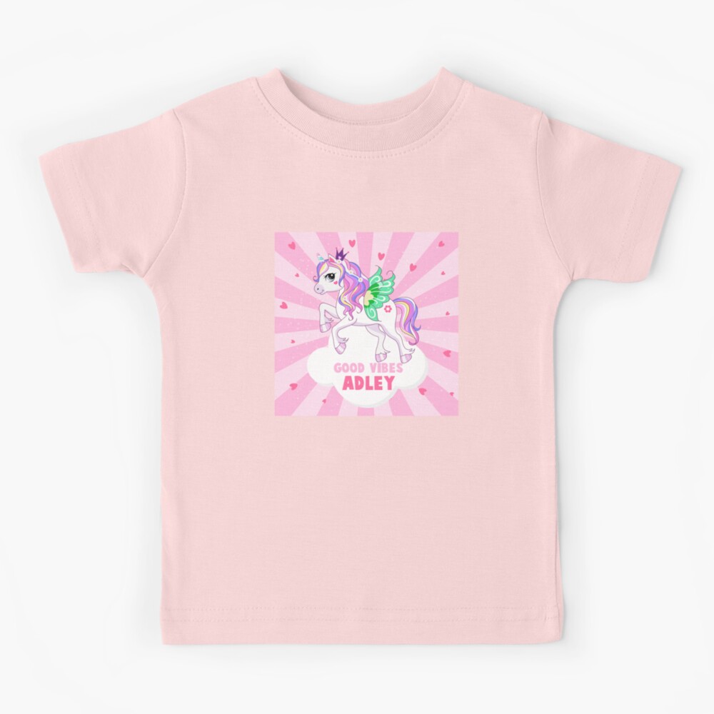 " A For Adley Good Vibes Adley, Birthday, Christmas Gift" Kids TShirt for Sale by Dinudi