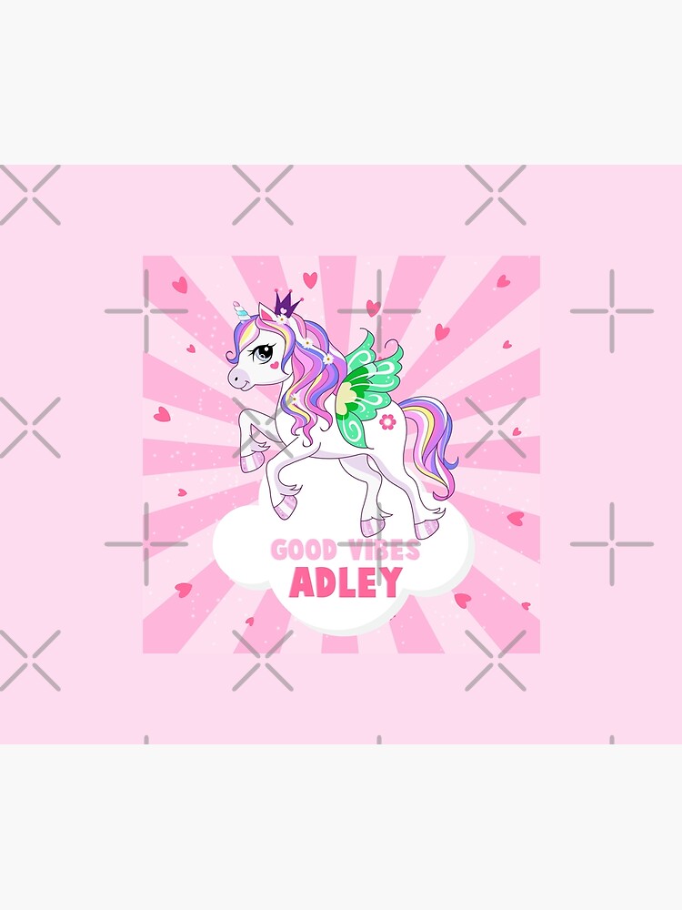 " A For Adley Good Vibes Adley, Birthday, Christmas Gift" Throw