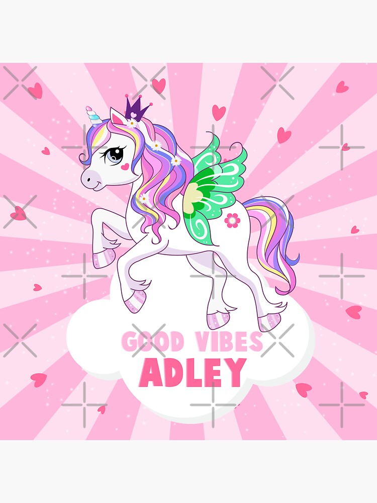 " A For Adley Good Vibes Adley, Birthday, Christmas Gift" Sticker for Sale by Dinudi Redbubble