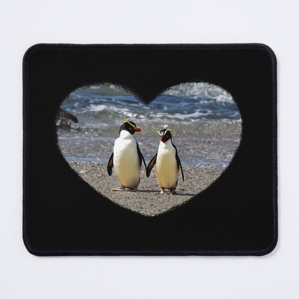 Item preview, Fiordland Penguin Couple in heart designed and sold by SBPenguins.