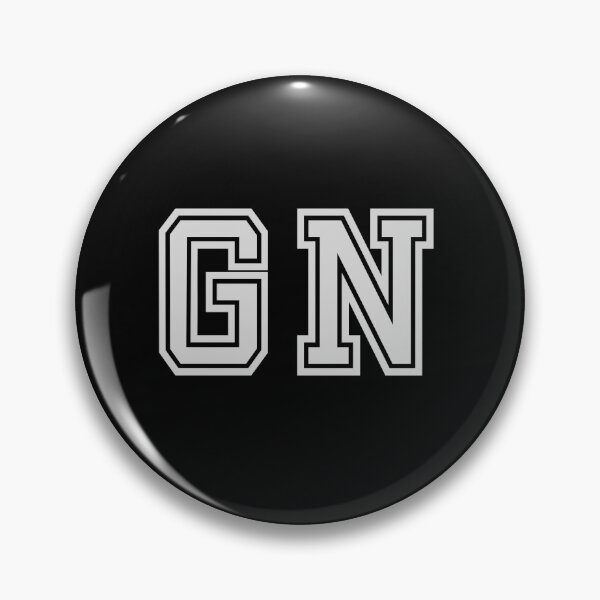 Item preview, G.N. Varsity Initials | Varsity Letters | Black And White | Personalised Gifts designed and sold by Avo And Sriracha.