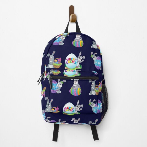 Item preview, happy easter colorful design of easter bunny and eggs. designed and sold by DahliaBlanche.