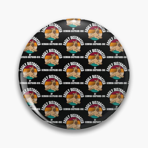 Item preview,  Easily distracted by German Shephard-dogs -colourful cute funny retro gift present t-shirt. designed and sold by DesignedBySnip.