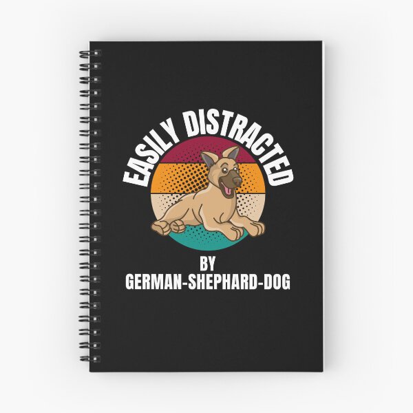 Item preview,  Easily distracted by German Shephard-dogs -colourful cute funny retro gift present t-shirt. designed and sold by DesignedBySnip.