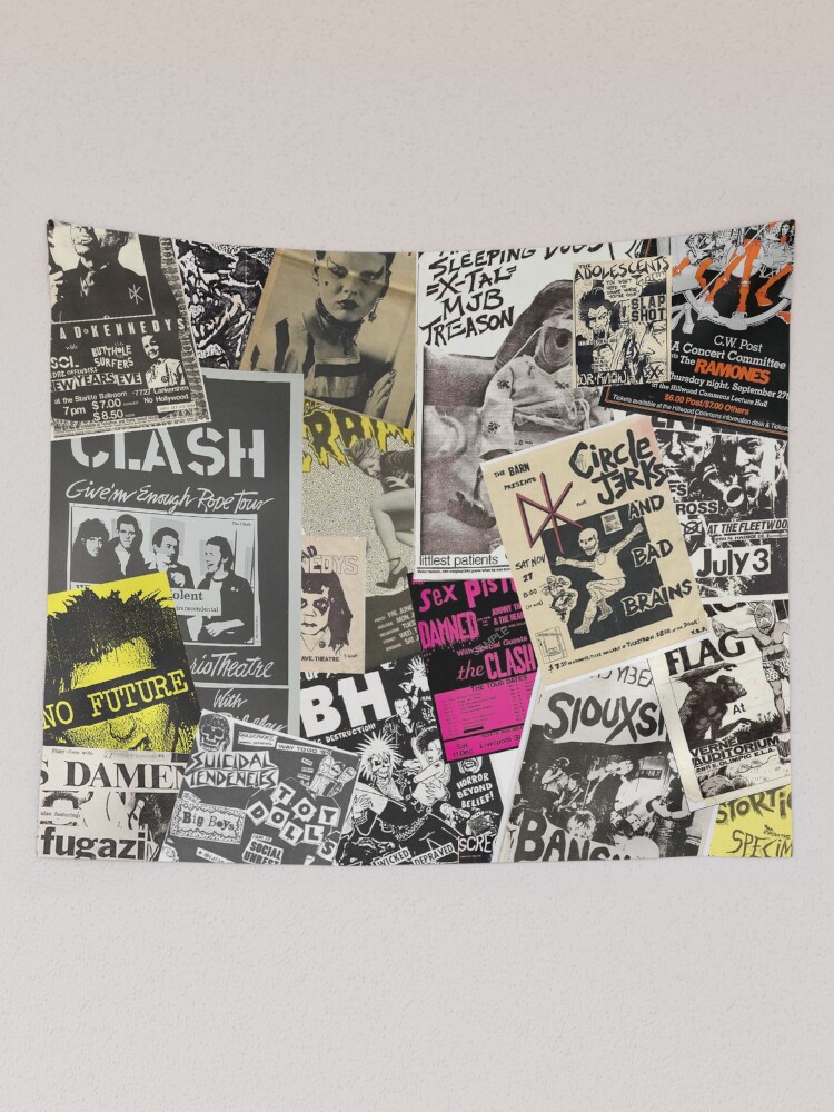 Punk Rock Music Flyers Collage