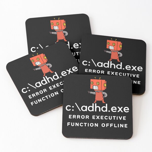 Item preview, ADHD - C:\ADHD.exe - Error Executive Function Offline - Option 1 - Light on Dark designed and sold by TheBerriesADHD.