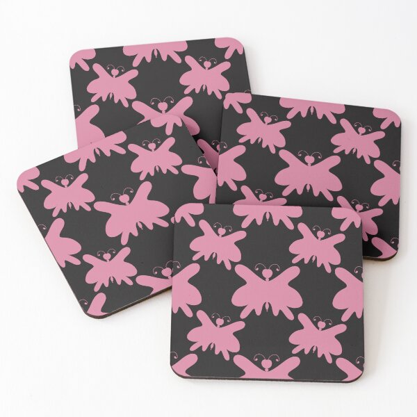 Item preview, Butterfly Black and Pink Silhouette Pattern  designed and sold by Artistestella.