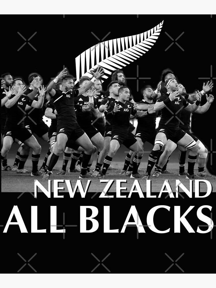 Discover All Blacks Rugby Legends  NEW ZEALAND ALL BLACKS SUPERSTARS Premium Matte Vertical Poster