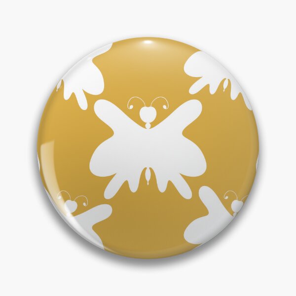 Item preview, Butterfly Yellow and White Silhouette Pattern  designed and sold by Artistestella.