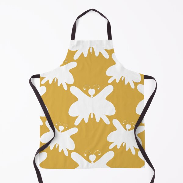 Item preview, Butterfly Yellow and White Silhouette Pattern designed and sold by Artistestella.