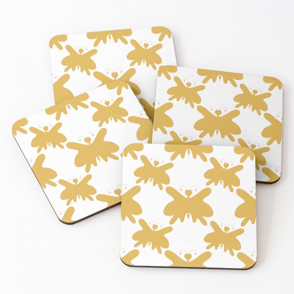 Item preview, Butterfly Yellow and White Silhouette Pattern  designed and sold by Artistestella.