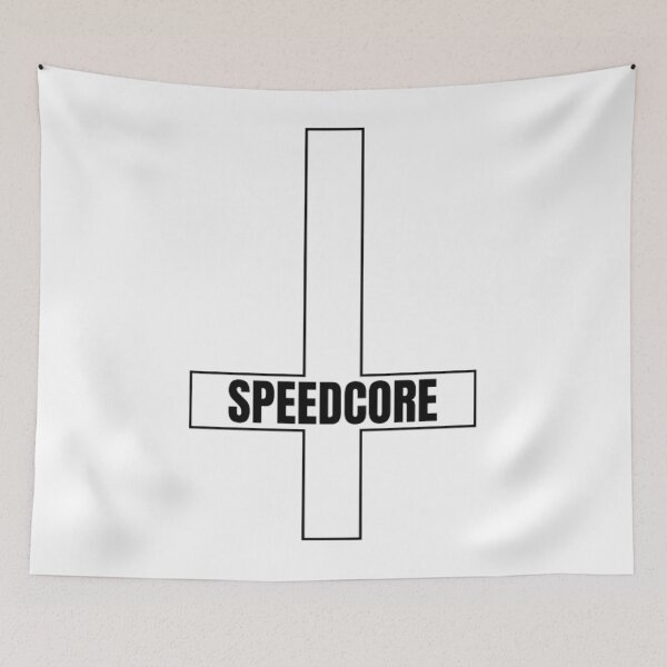 Item preview, Speedcore Hardcore Music Gabber Inverted Cross designed and sold by RichTeeDesigns.