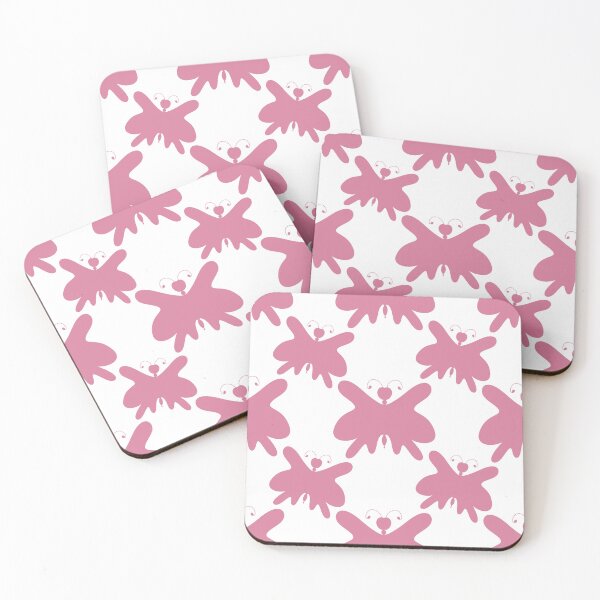 Item preview, Butterfly Pink and White Silhouette Pattern  designed and sold by Artistestella.