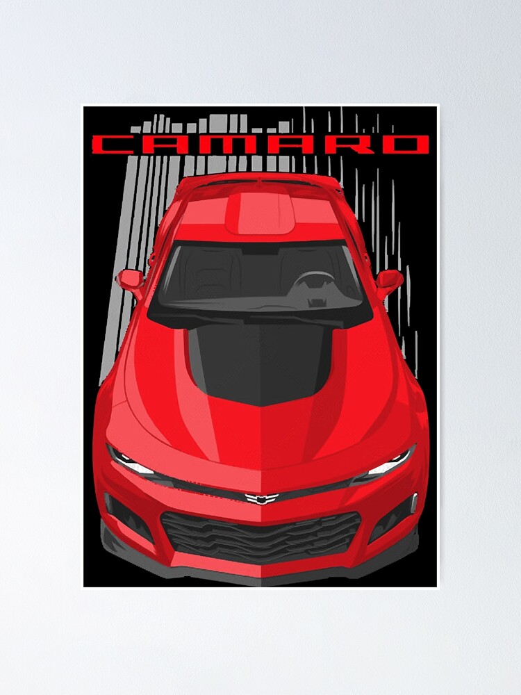 Póster «Camaro ZL1 - Rojo» de TimothyWas1474 | Redbubble