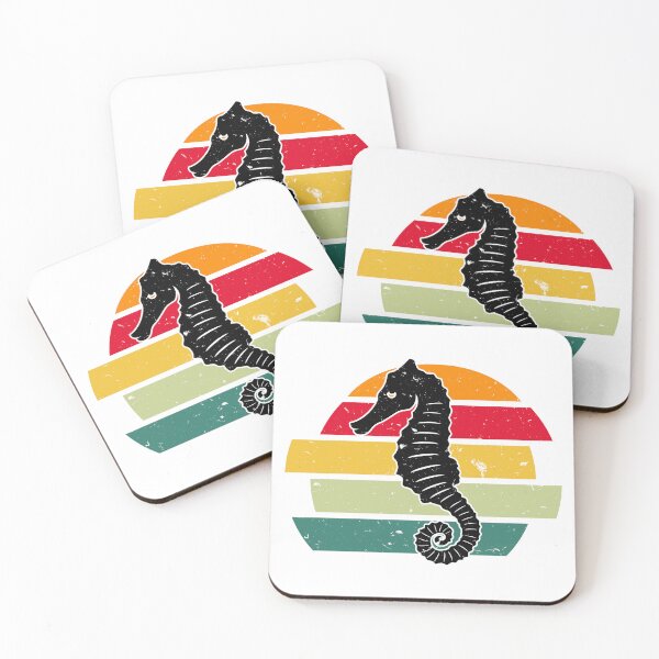 Artikelvorschau, Retro-Hippocamp-Sonnenuntergang entworfen und verkauft von PlusAdore.